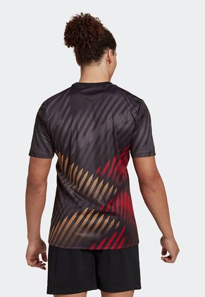 Camiseta Negro-Rojo-Dorado adidas Performance Germany Pre-Match