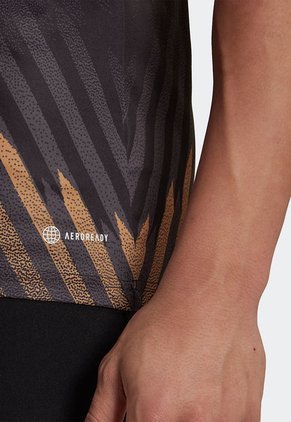 Camiseta Negro-Rojo-Dorado adidas Performance Germany Pre-Match