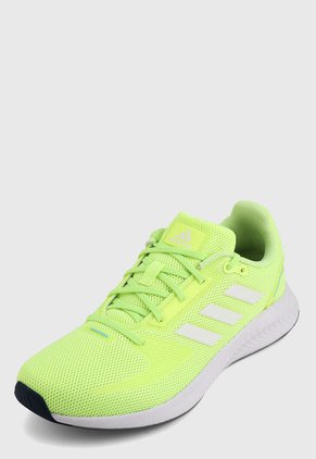 Tenis Running Verde Neón-Blanco adidas Performance Run Falcon 2.0