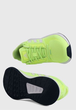 Tenis Running Verde Neón-Blanco adidas Performance Run Falcon 2.0