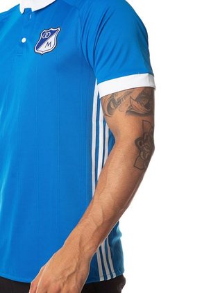 Camiseta Polo Millonarios FC Azul-Blanco adidas Performance Mil H Jby