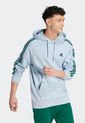 Hoodie Celeste-Verde adidas Performance Essentials 3 Rayas de adidas Performance