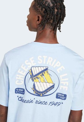 Camiseta adidas Sportswear Graphic Food Grilled Cheese Azul