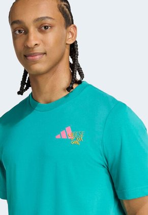 Camiseta adidas Performance Graphic Turquesa