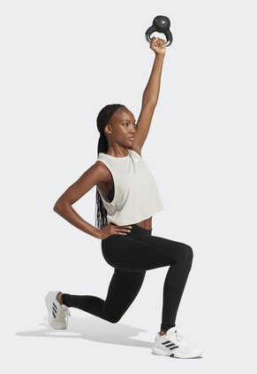 Camiseta adidas Performance Essentials Boxy Workout Beige