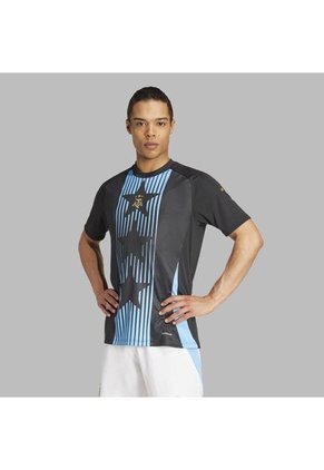 Camiseta Adidas Hombre Argentina Pre-Match-Negro-Azul