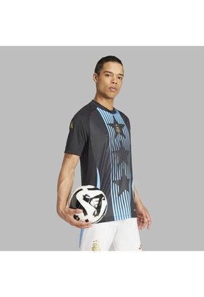 Camiseta Adidas Hombre Argentina Pre-Match-Negro-Azul