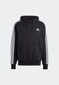 Hoodie Negro-Blanco adidas Performance Essentials 3 Rayas de adidas Performance