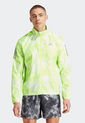 Chaqueta Rompevientos Verde Neón-Plateado-Blanco adidas Performance Own The Run de adidas Performance