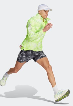 Chaqueta Rompevientos Verde Neón-Plateado-Blanco adidas Performance Own The Run