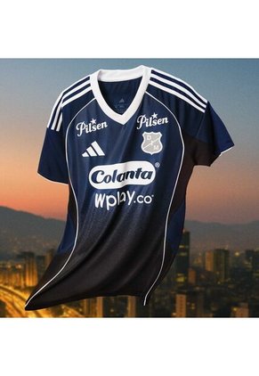 Camiseta Adidas Hombre Visitante DIM FC 2025 - Azul - Blanco