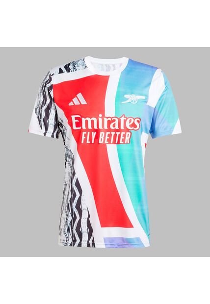 Camiseta Adidas Hombre PreMatch Arsenal 24-Blanca-Multicolor