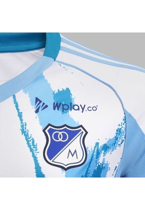 Camiseta Adidas Hombre Millonarios Visitante - Blanco - Azul