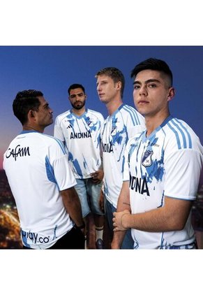 Camiseta Adidas Hombre Millonarios Visitante - Blanco - Azul