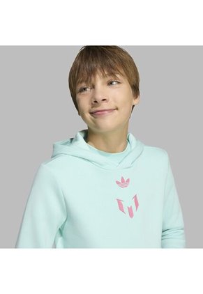 Buzo Adidas Niños Con Capucha Messi - Turquesa