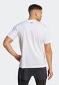 Camiseta Blanco-Azul-Negro adidas Performance Graphic Hiit Slogan de adidas Performance