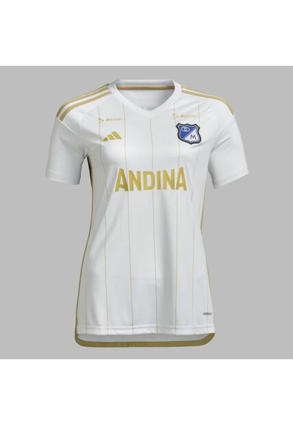 Camiseta Adidas Mujer Visitante Millonarios 2024 - Blanco