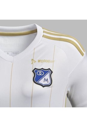 Camiseta Adidas Mujer Visitante Millonarios 2024 - Blanco