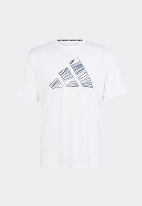 Camiseta Blanco-Azul-Negro adidas Performance Graphic Hiit Slogan