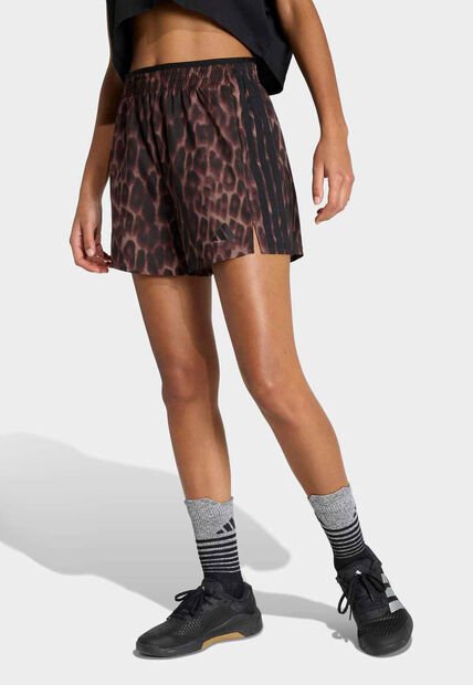 Pantaloneta adidas Workout Essentials Leopard Animal-Print