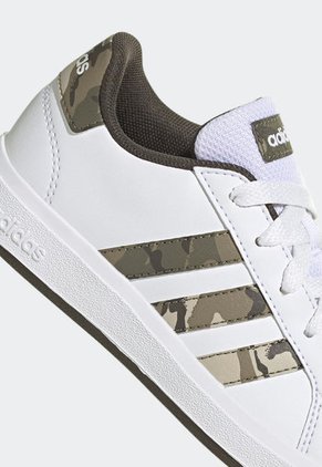 Tenis Lifestyle Blanco-Verde Oliva-Beige adidas Performance Grand Court