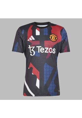 Camiseta Adidas Hombre Mufc Prepartido-Negro-Multicolor adidas Performance