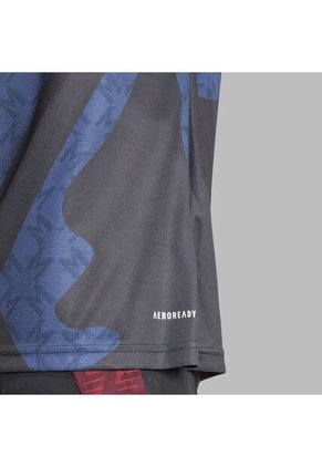 Camiseta Adidas Hombre Mufc Prepartido-Negro-Multicolor