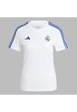 Camiseta Adidas Mujer Polo 3 Tiras Real Madrid - Blanco-Azul de adidas Performance
