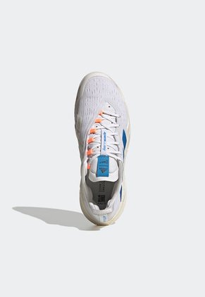 Tenis para Tennis Blanco-Naranja Neón-Azul adidas Performance Barricade M Parley