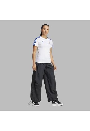 Camiseta Adidas Mujer Polo 3 Tiras Real Madrid - Blanco-Azul