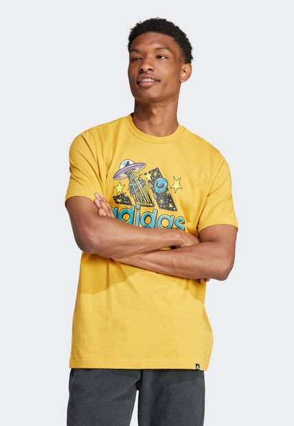 Camiseta Amarillo-Multicolor adidas Performance Dream Doodle Fill
