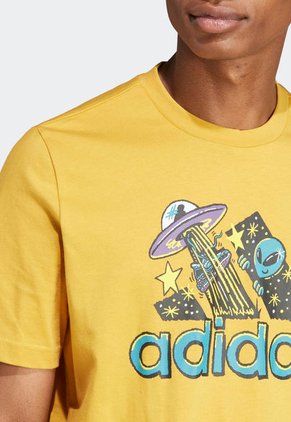 Camiseta Amarillo-Multicolor adidas Performance Dream Doodle Fill