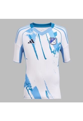 Camiseta Adidas Kids 2da Millonarios FC 2025 - Blanco - Azul adidas Performance