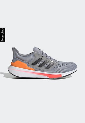 Tenis Running Gris-Naranja-Blanco-Negro adidas Performance EQ21 Run