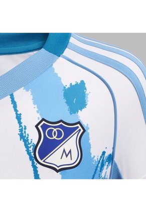 Camiseta Adidas Kids 2da Millonarios FC 2025 - Blanco - Azul