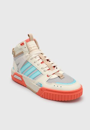 Tenis Basketball Beige-Celeste-Naranja adidas Performance D-Pad Mid