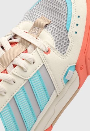 Tenis Basketball Beige-Celeste-Naranja adidas Performance D-Pad Mid