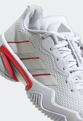 Tenis para Tennis Blanco-Rojo-Plateado adidas Performance Barricade