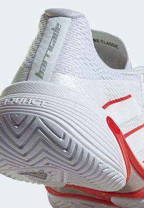 Tenis para Tennis Blanco-Rojo-Plateado adidas Performance Barricade