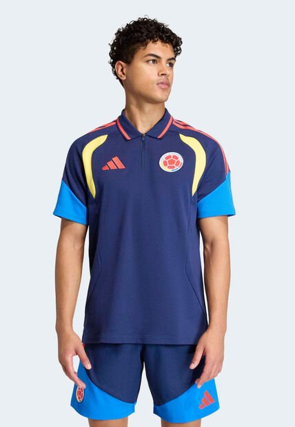 Camiseta Polo adidas Performance Tiro Colombia 2026 Azul