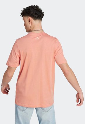 Camiseta Salmón-Blanco adidas Performance Logo Lineal