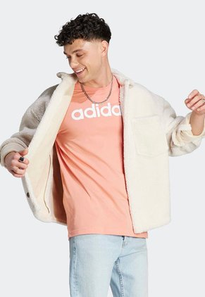 Camiseta Salmón-Blanco adidas Performance Logo Lineal