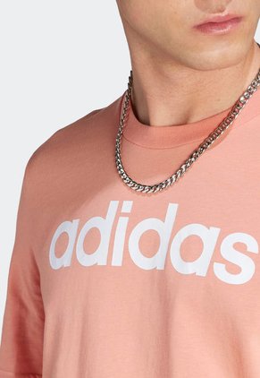 Camiseta Salmón-Blanco adidas Performance Logo Lineal