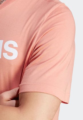 Camiseta Salmón-Blanco adidas Performance Logo Lineal