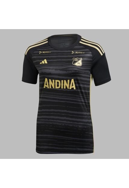 Camiseta Adidas Mujer 3ra Millonarios 2024 - Negro-Dorado