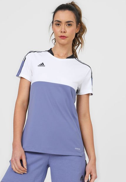 Camiseta Blanco-Azul-Negro adidas Performance Tiro Jersey