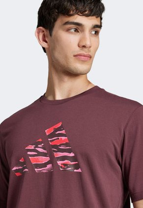 Camiseta adidas Sportswear Codes Camo Estampada Vinotinto