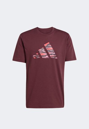 Camiseta adidas Sportswear Codes Camo Estampada Vinotinto