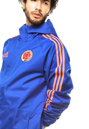 Chaqueta Azul Selección Colombia adidas Performance Fcf Rain Jkt