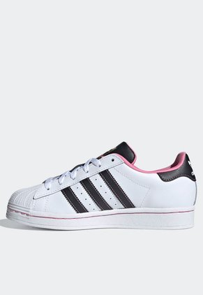 Tenis Lifestyle Blanco-Negro-Rosa adidas Originals Superstar